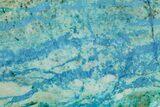 Polished Blue River Chrysocolla Slice - Arizona #167566-1